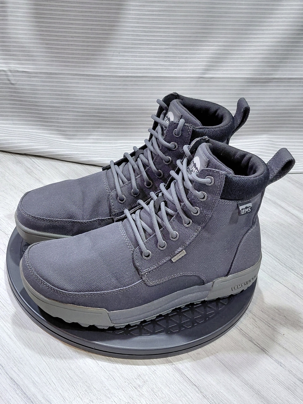 Lems Womens Boulder Summit 100% Waterproof Rugged Nitro Grey Nylon Upper SZ 9.5